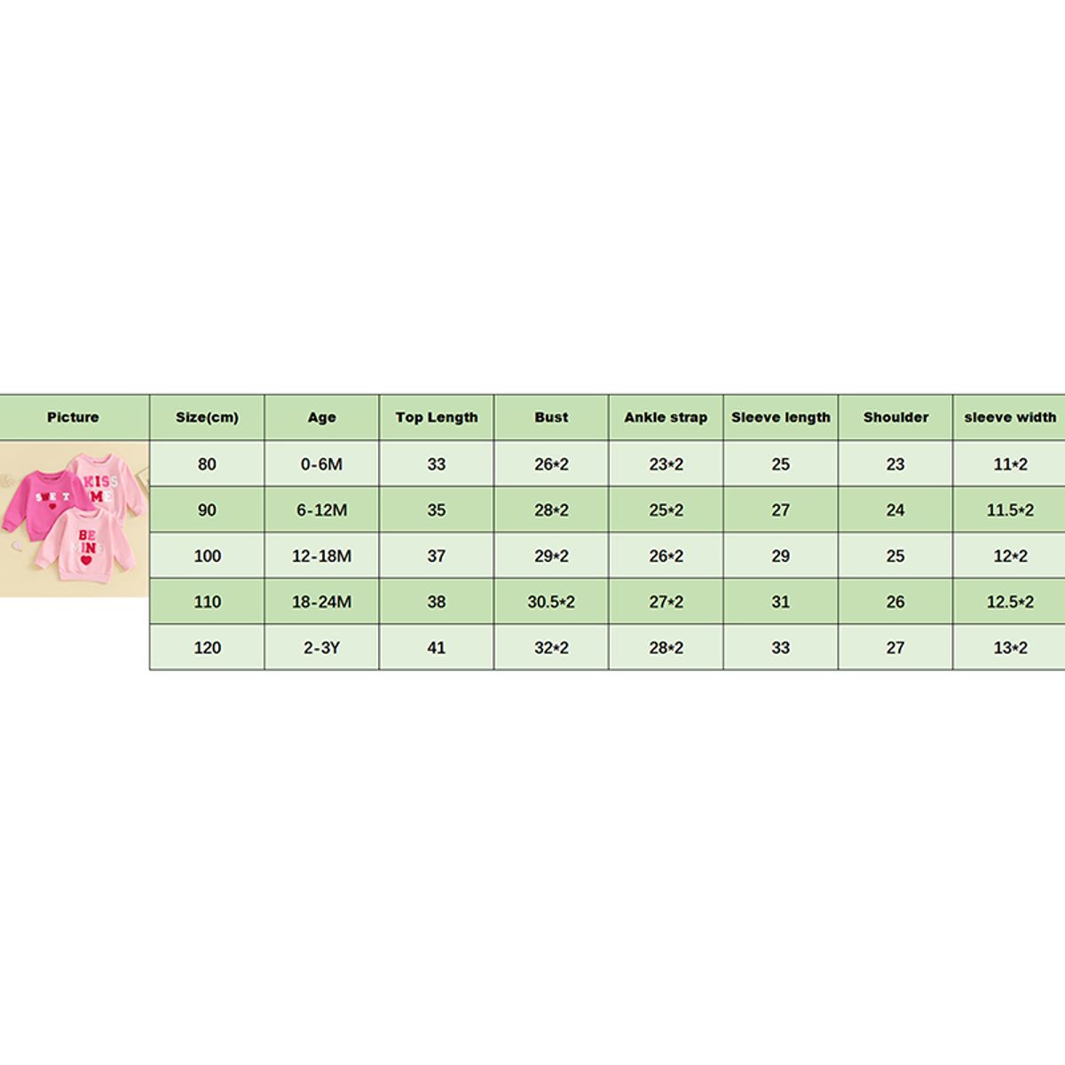 Long Sleeve Pullover Tee for Baby Girls with Letter Embroidery Long Sleeve Pullover Tee for Baby Girls with Letter Embroidery