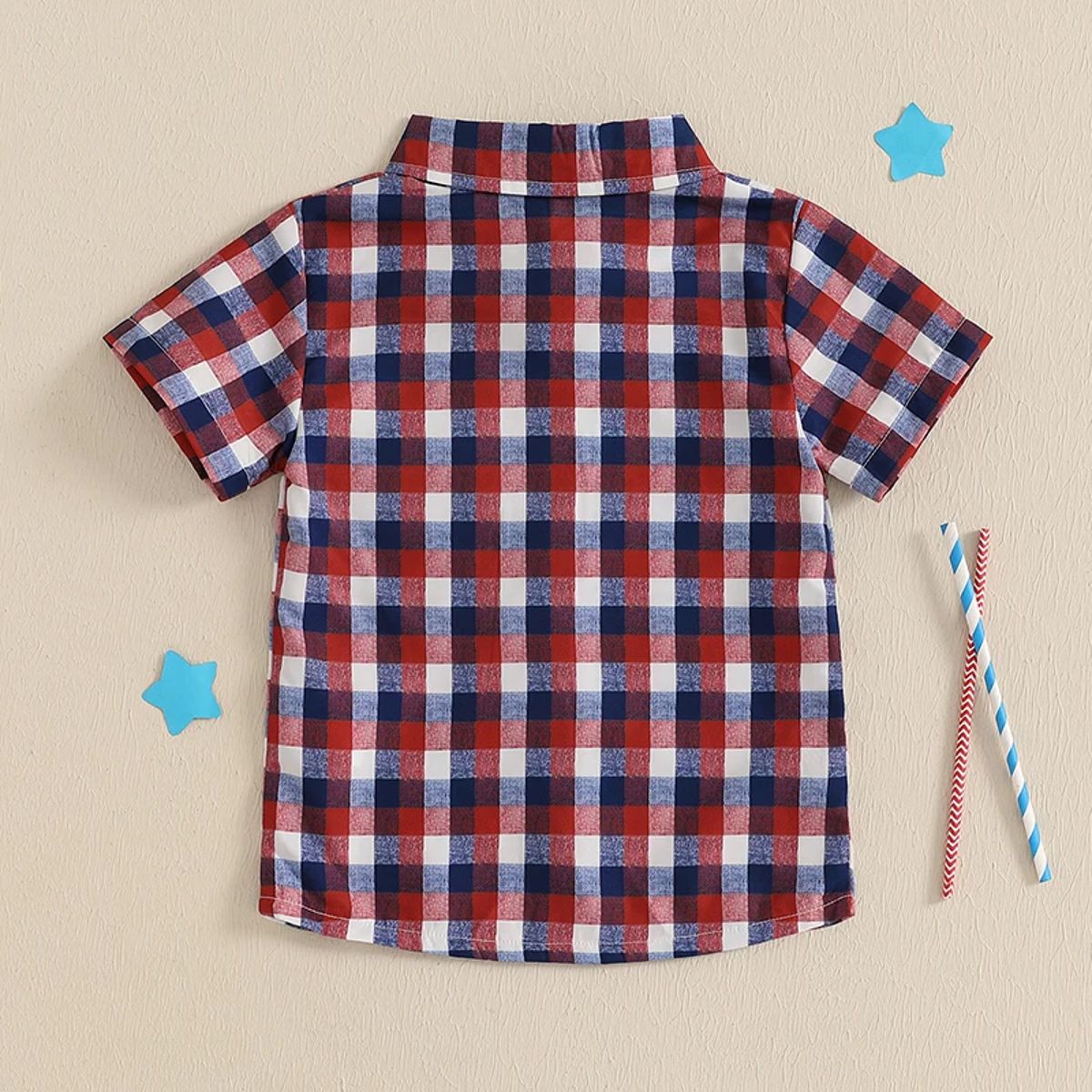 Toddler Boys Plaid Button-Down Shirt for Summer Outings Toddler Boys Plaid Button-Down Shirt for Summer Outings