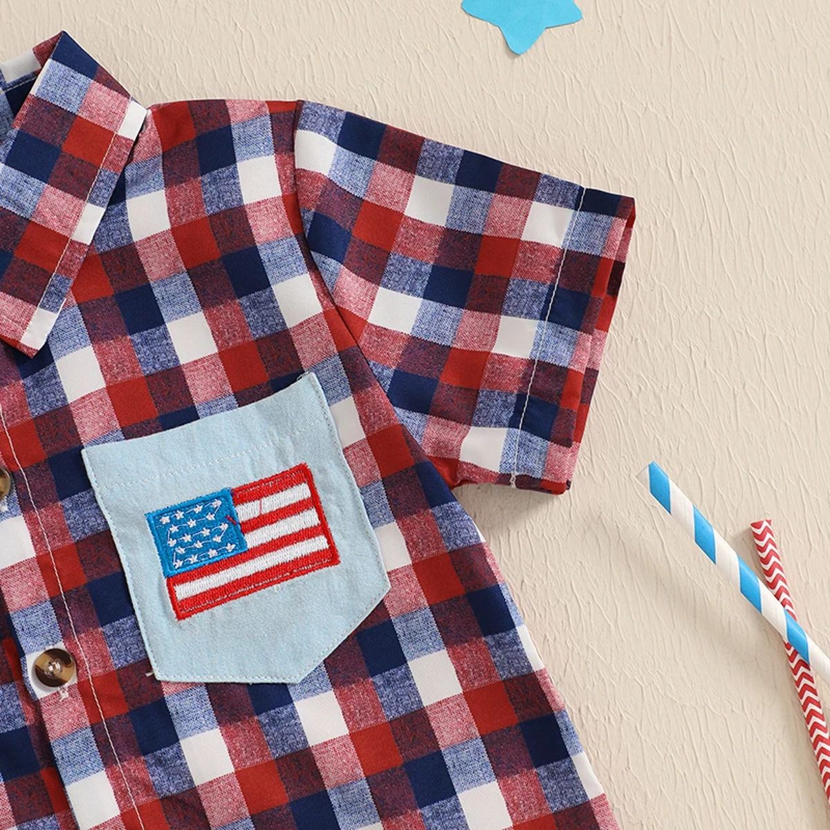 Toddler Boys Plaid Button-Down Shirt for Summer Outings Toddler Boys Plaid Button-Down Shirt for Summer Outings