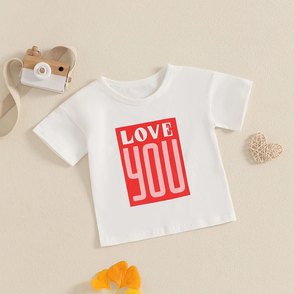 Toddler Casual Letter Print Tee with Round Neck Design Focusnorm - Kids's Tops 3