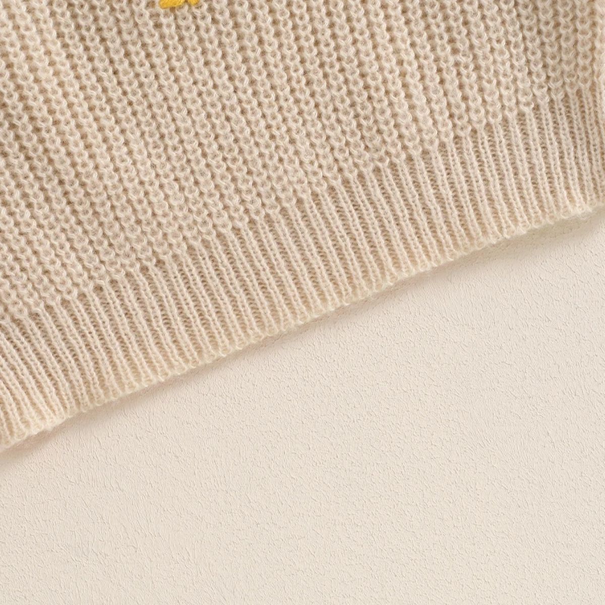 Kids Girls Rooster Embroidered Knit Sweater for Autumn Winter