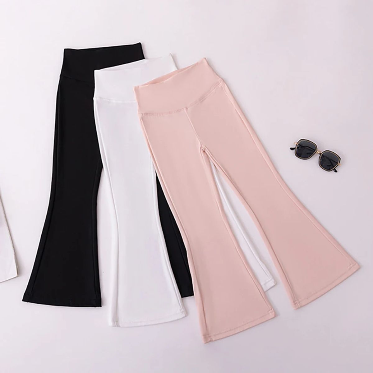 Comfortable Bootcut Leggings for Girls with Flared Hem