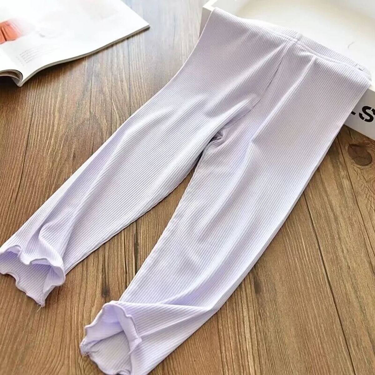 Breathable Lightweight Long Pants for Girls in Soft Ice Silk