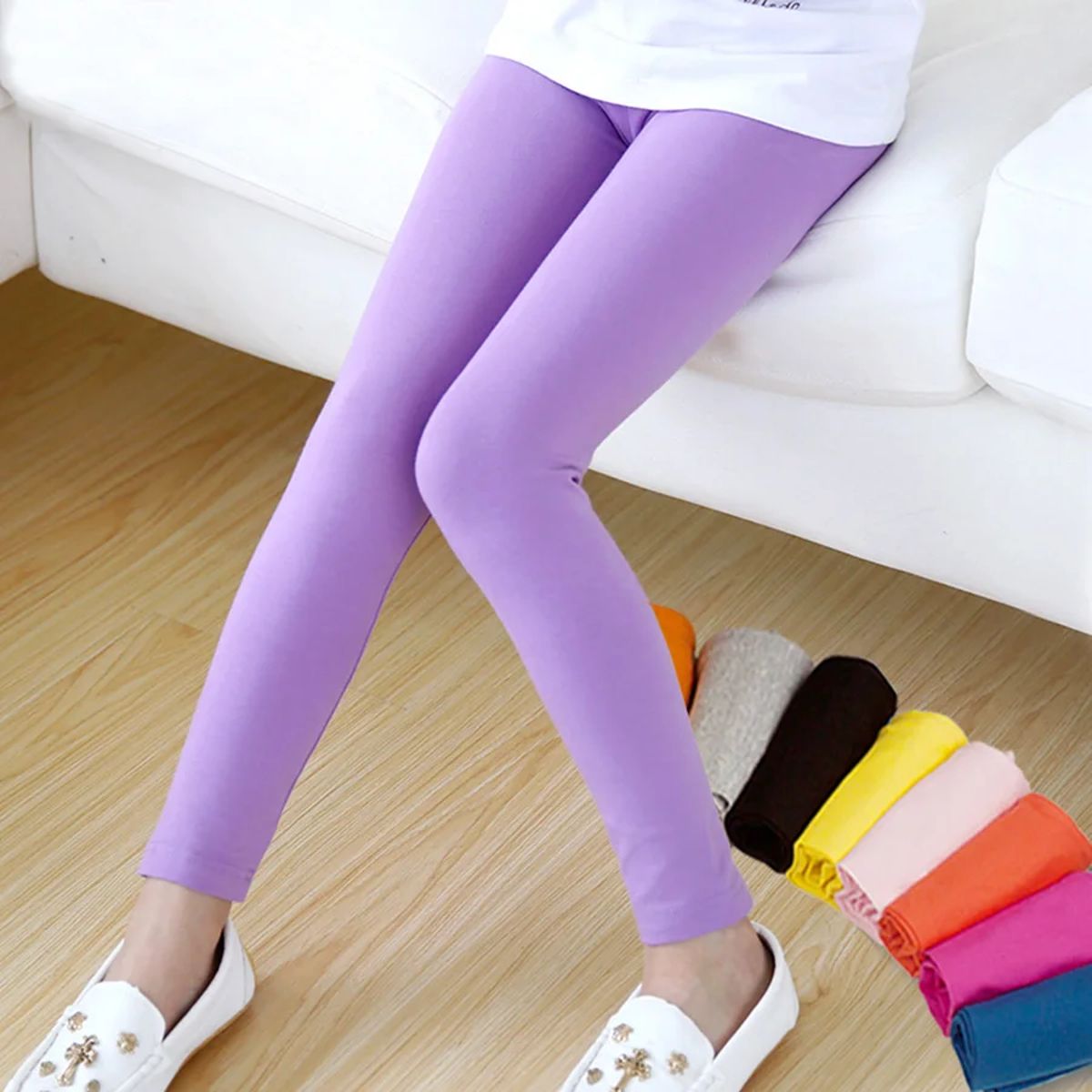 Stretchy Girls Leggings for Everyday Play and Sporty Outfits