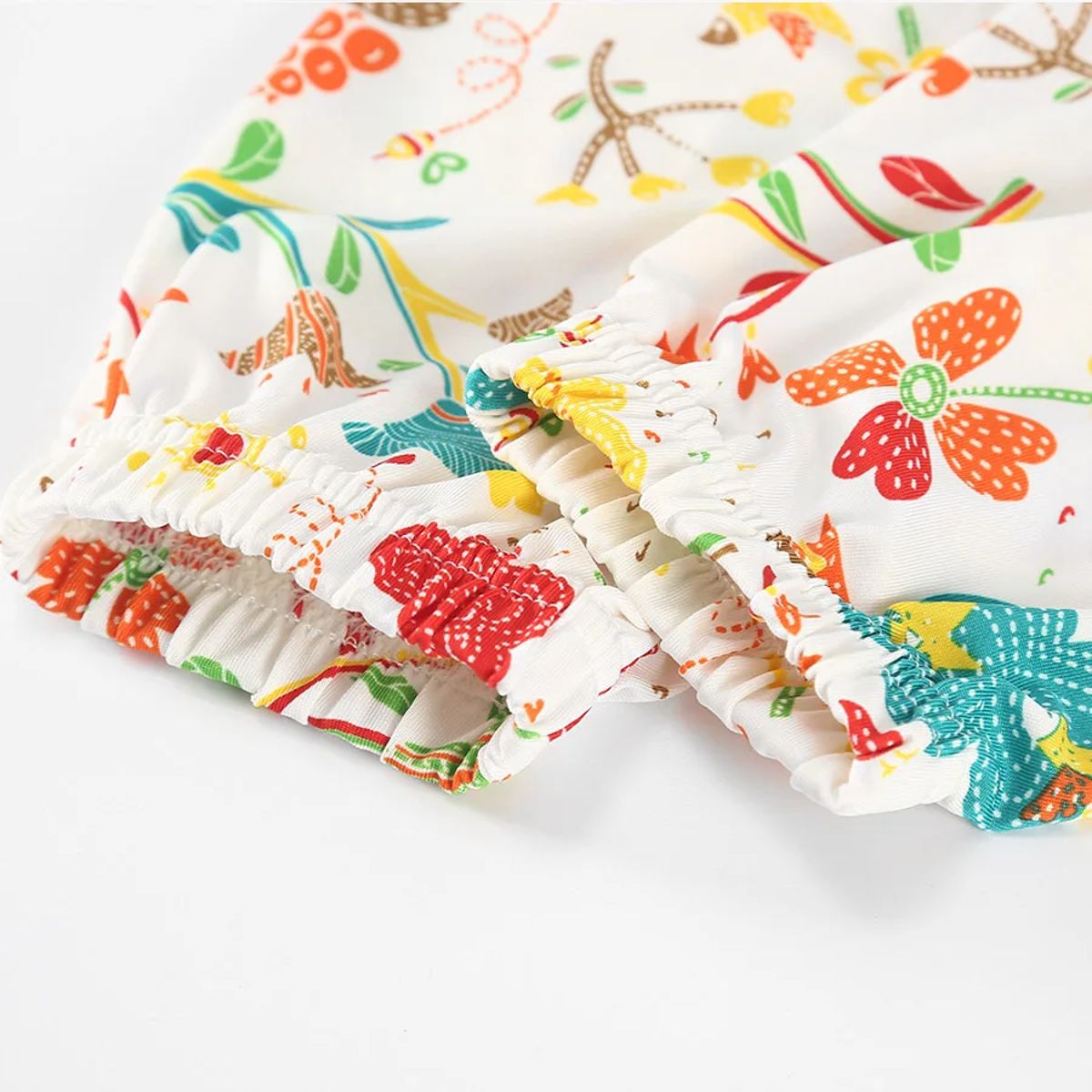 Breathable Floral Print Loose Fit Summer Leggings for Girls