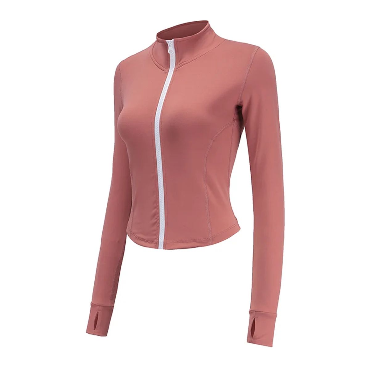 Long Sleeve Zip Training Jacket for Yoga and Running