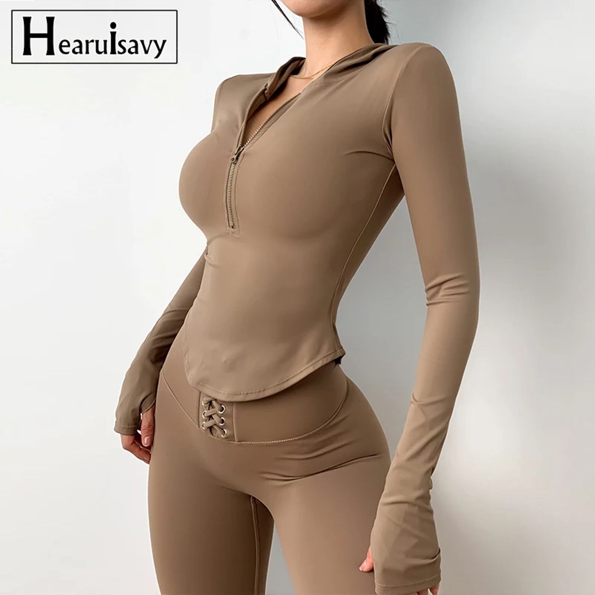 Slim Fit Hooded Sports Jacket for Running and Yoga