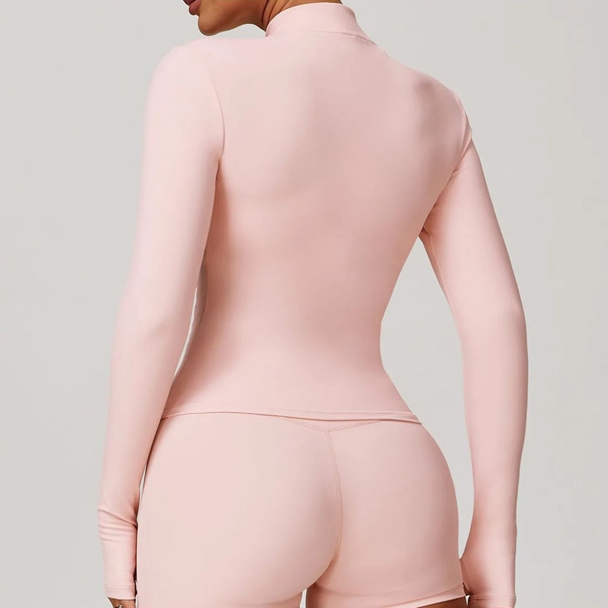 Slim Fit Zip-Up Jacket for Yoga and Running Workouts