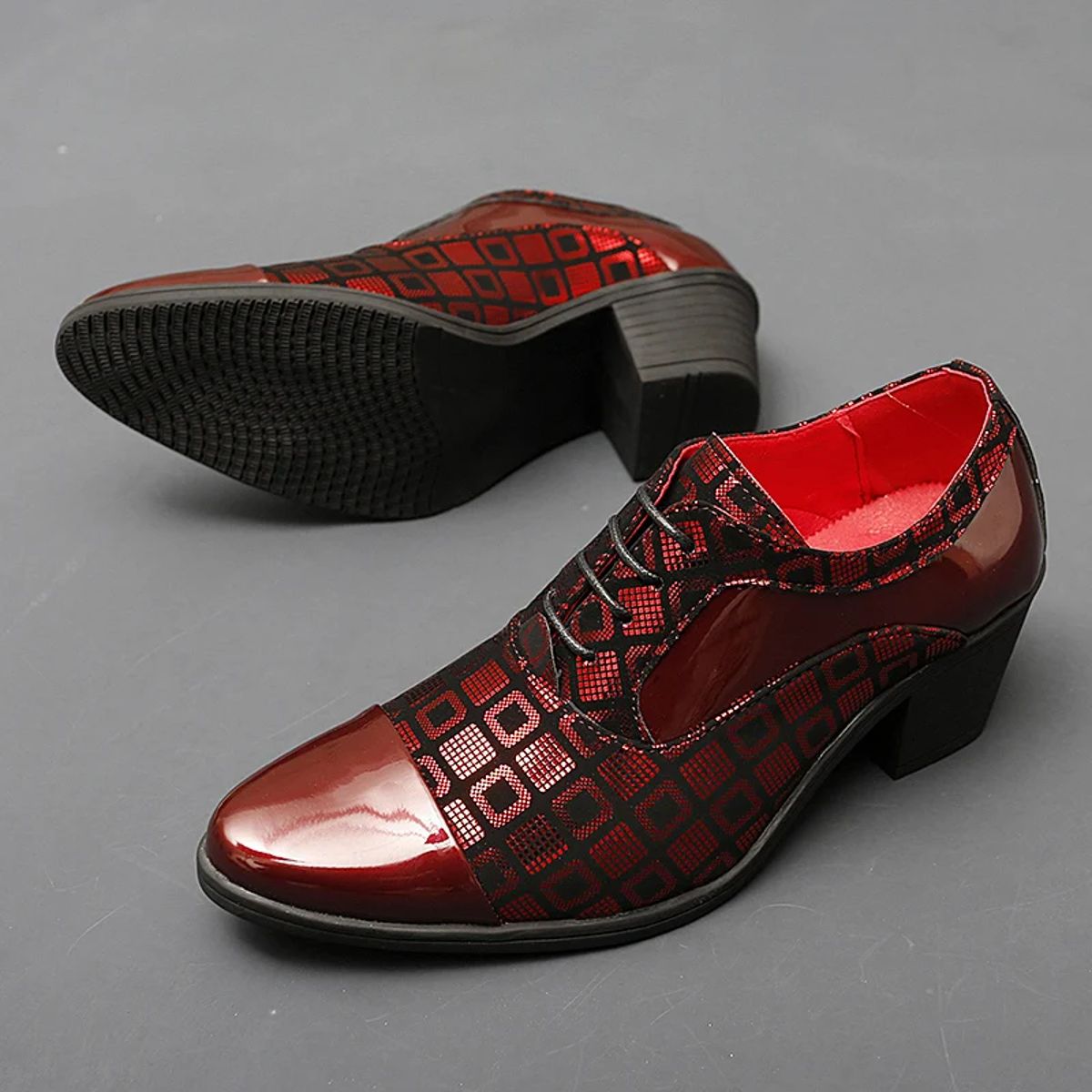 Men’s Crocodile-Print Leather Oxfords Luxury Formal Wedding Shoes