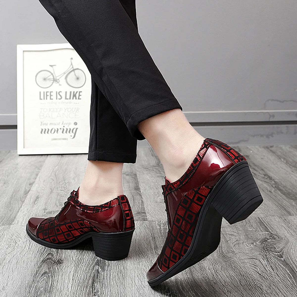 Men’s Crocodile-Print Leather Oxfords Luxury Formal Wedding Shoes