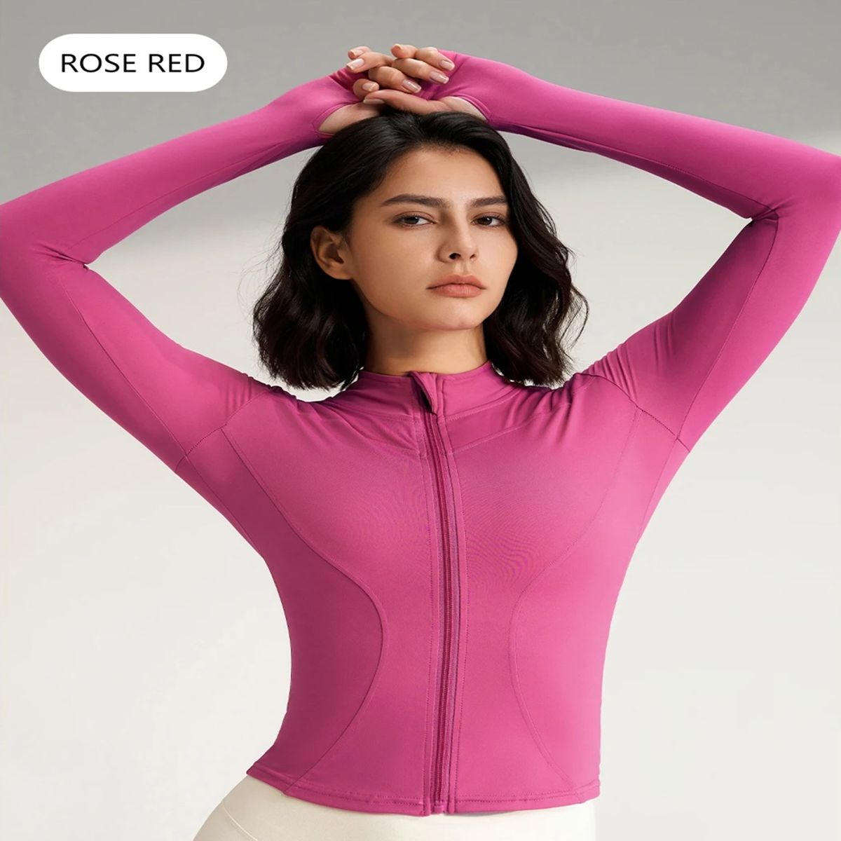 Fitted Long Sleeve Yoga Jacket for Women’s Fitness Training