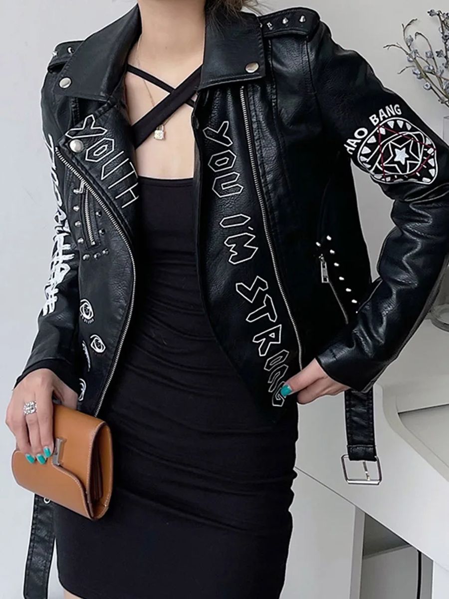 Ailegogo - Women's Leather Jackets 1