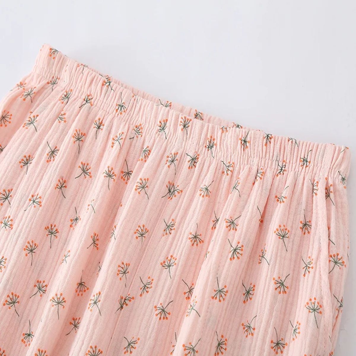 Cotton Crepe Short Sleeve Loungewear Set with Shirt Collar Cotton Crepe Short Sleeve Loungewear Set with Shirt Collar