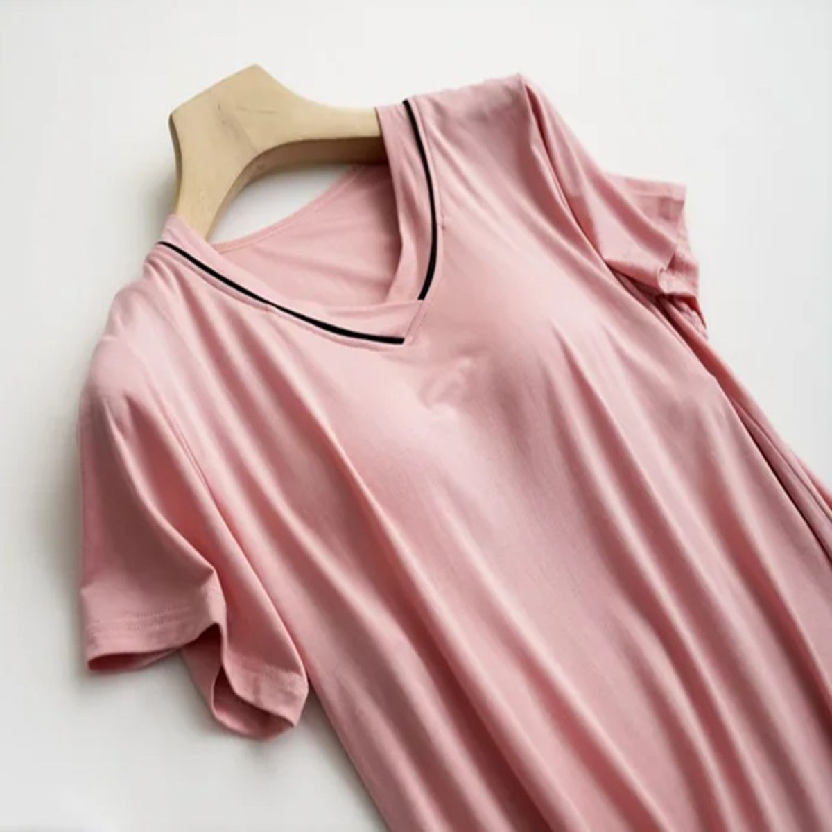 Modal Three-Piece Summer Loungewear Set with Built-In Bra