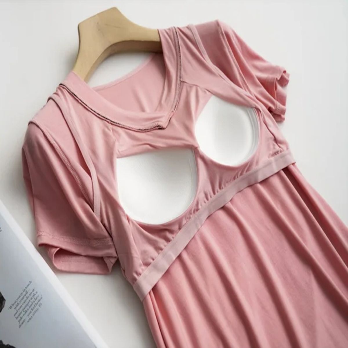 Modal Three-Piece Summer Loungewear Set with Built-In Bra