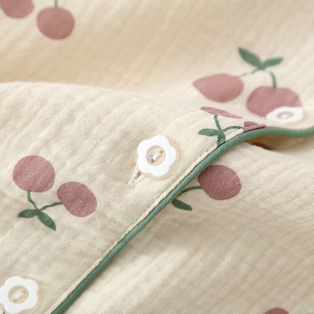 Cotton Crepe Two-Piece Cactus Print Loungewear Set Cloud Cotton - Women's Loungewear 2