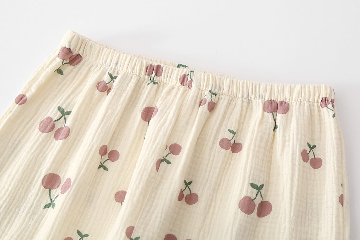 Cotton Crepe Two-Piece Cactus Print Loungewear Set Cloud Cotton - Women's Loungewear 4