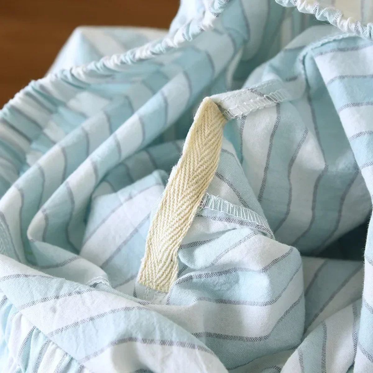 Striped Cotton Two-Piece Loungewear Set with Long Sleeves Striped Cotton Two-Piece Loungewear Set with Long Sleeves