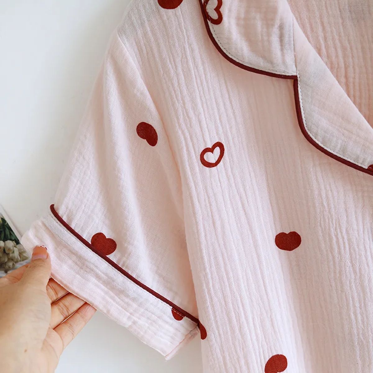 Cotton Crepe Three-Piece Loungewear Set for Home Relaxation Cotton Crepe Three-Piece Loungewear Set for Home Relaxation