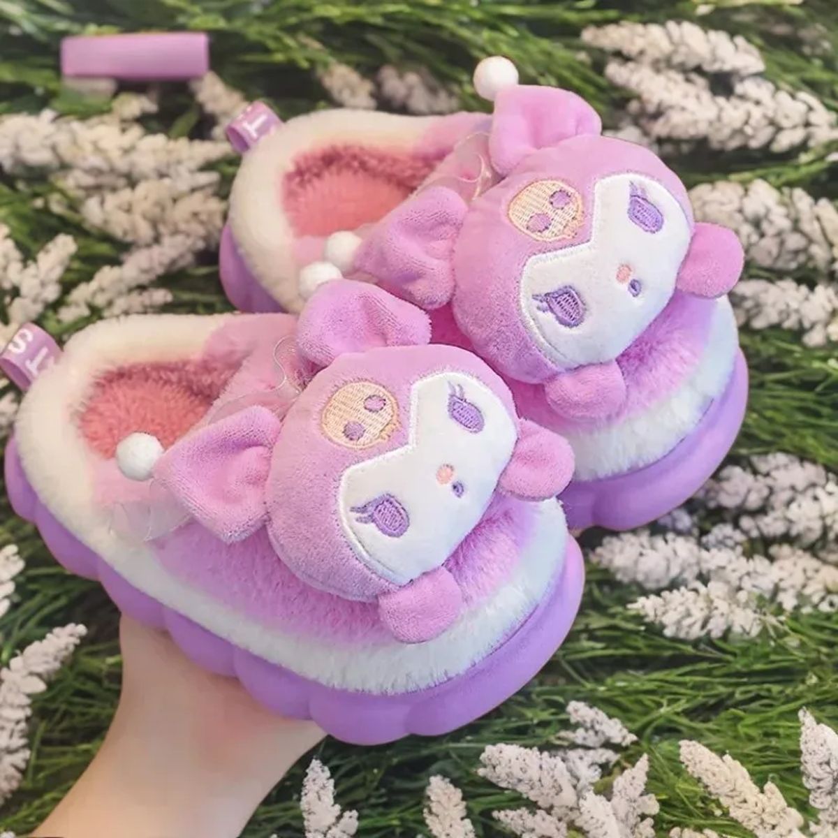 Cute Cartoon Winter Mule Slippers for Kids and Teens Cute Cartoon Winter Mule Slippers for Kids and Teens