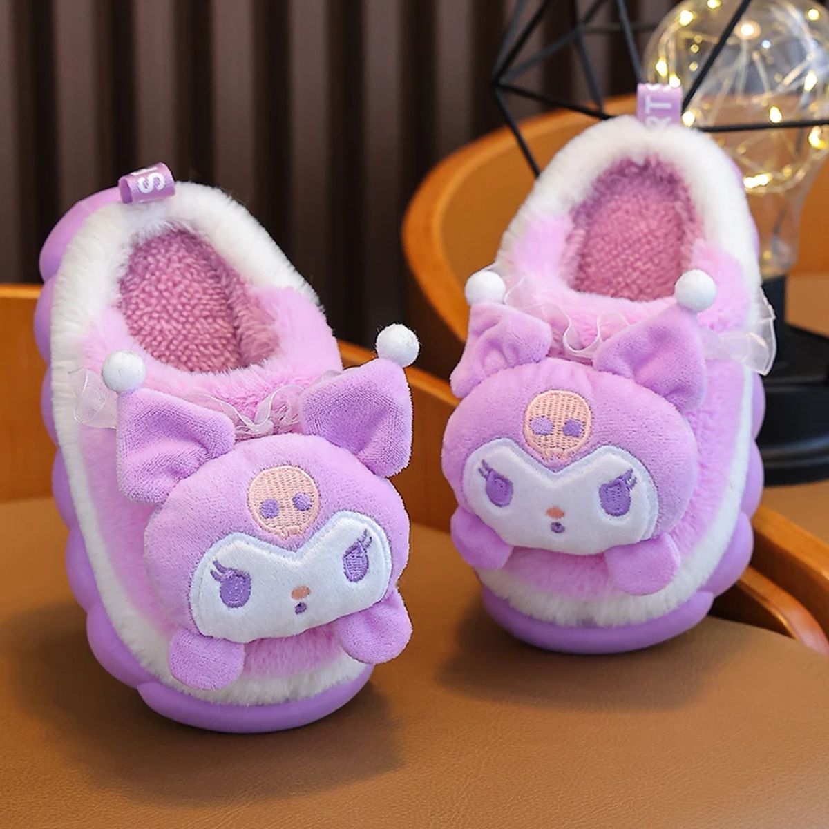 Cute Cartoon Winter Mule Slippers for Kids and Teens Cute Cartoon Winter Mule Slippers for Kids and Teens