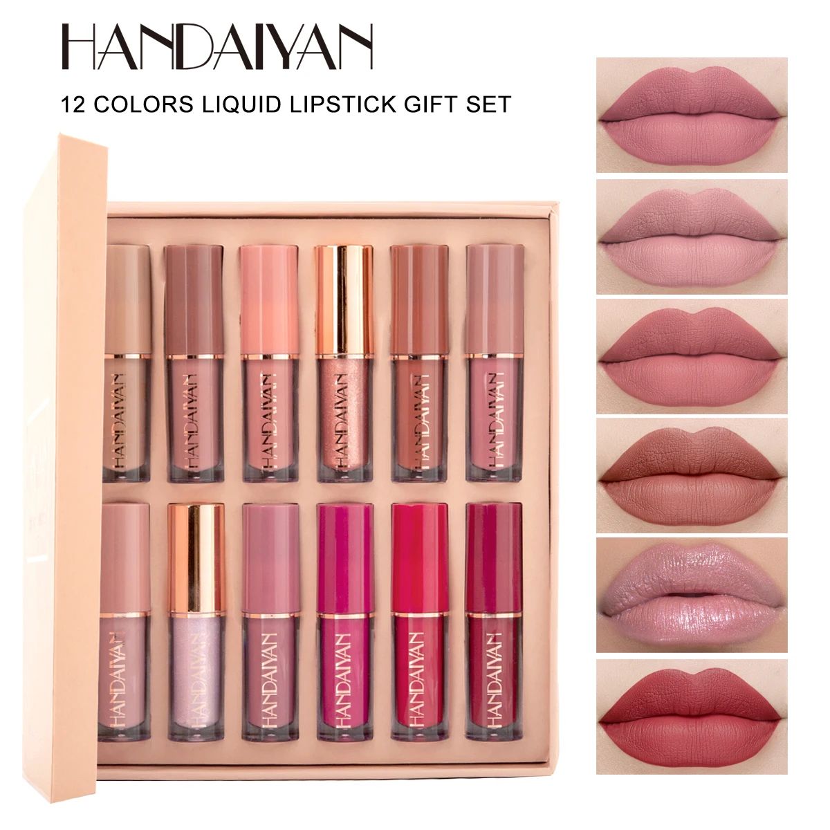 12-Color Velvet Matte Liquid Lipstick Gift Box Set Handaiyan - Women's Lips 1