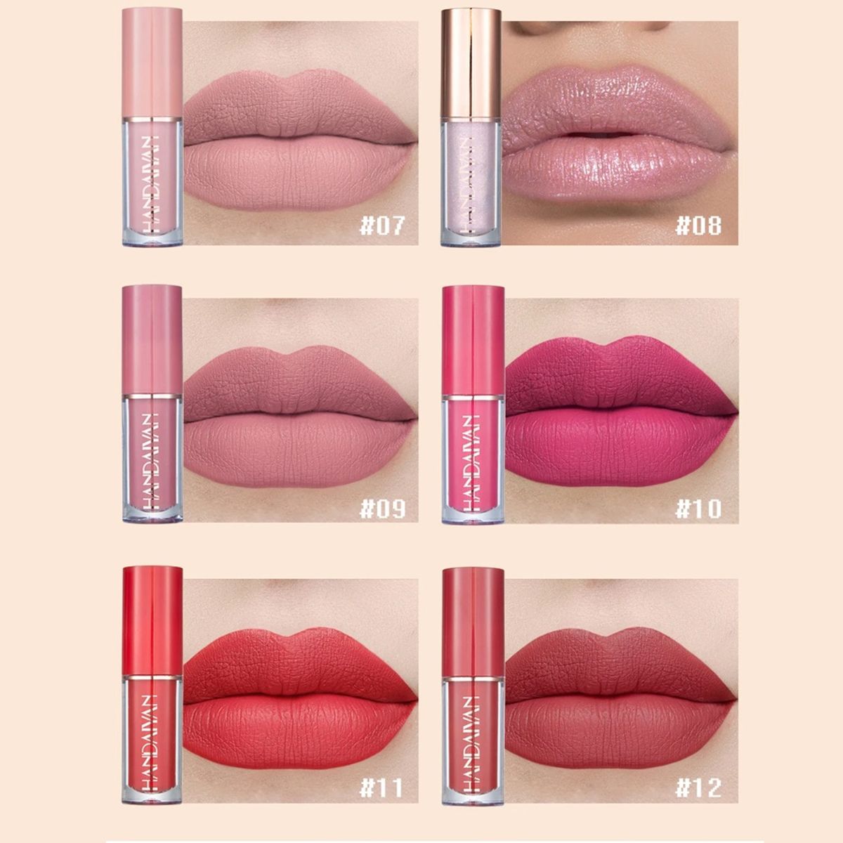 12-Color Velvet Matte Liquid Lipstick Gift Box Set Handaiyan - Women's Lips 4