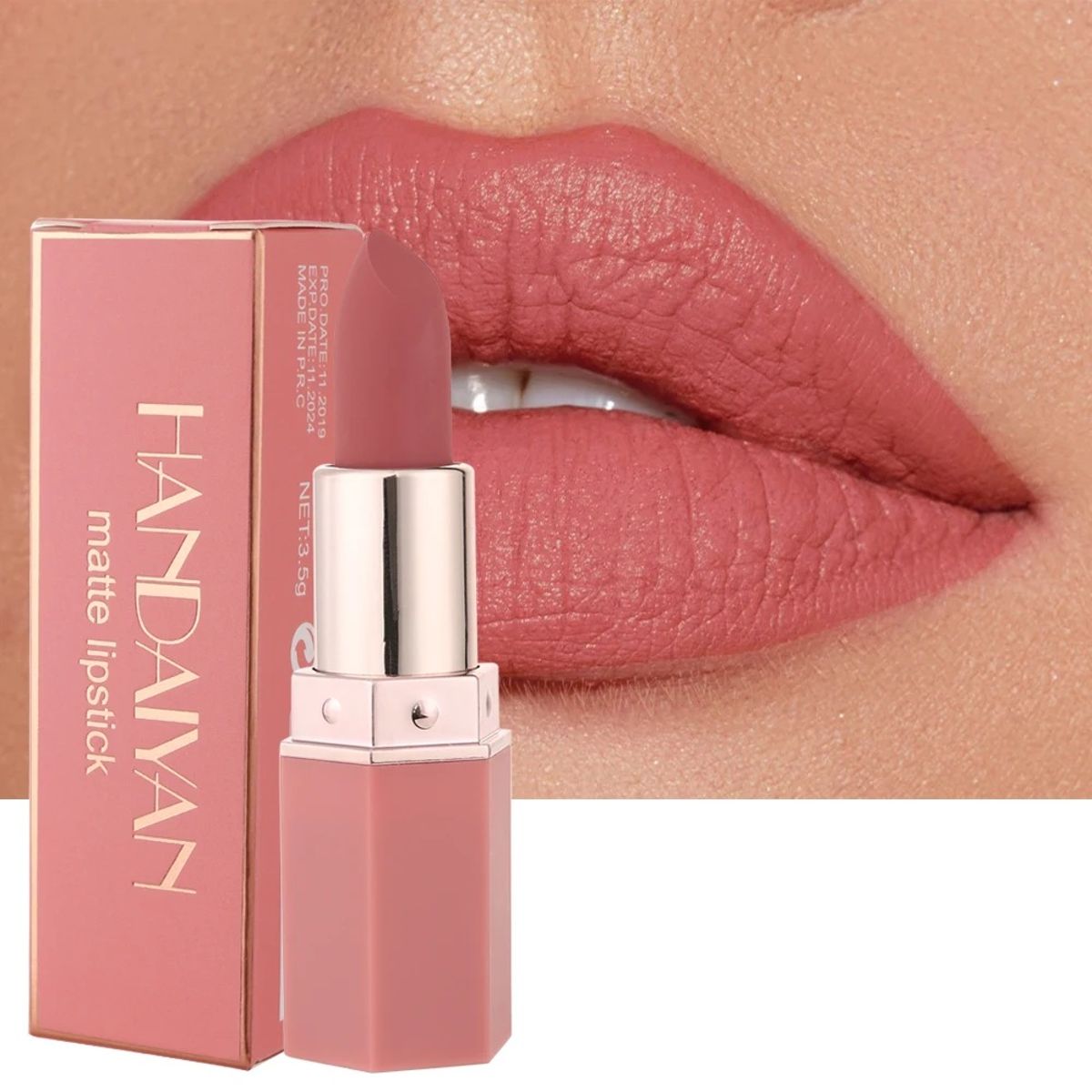 6-Color Matte Lipstick Set with Velvet Waterproof Finish Handaiyan - Women's Lips 6