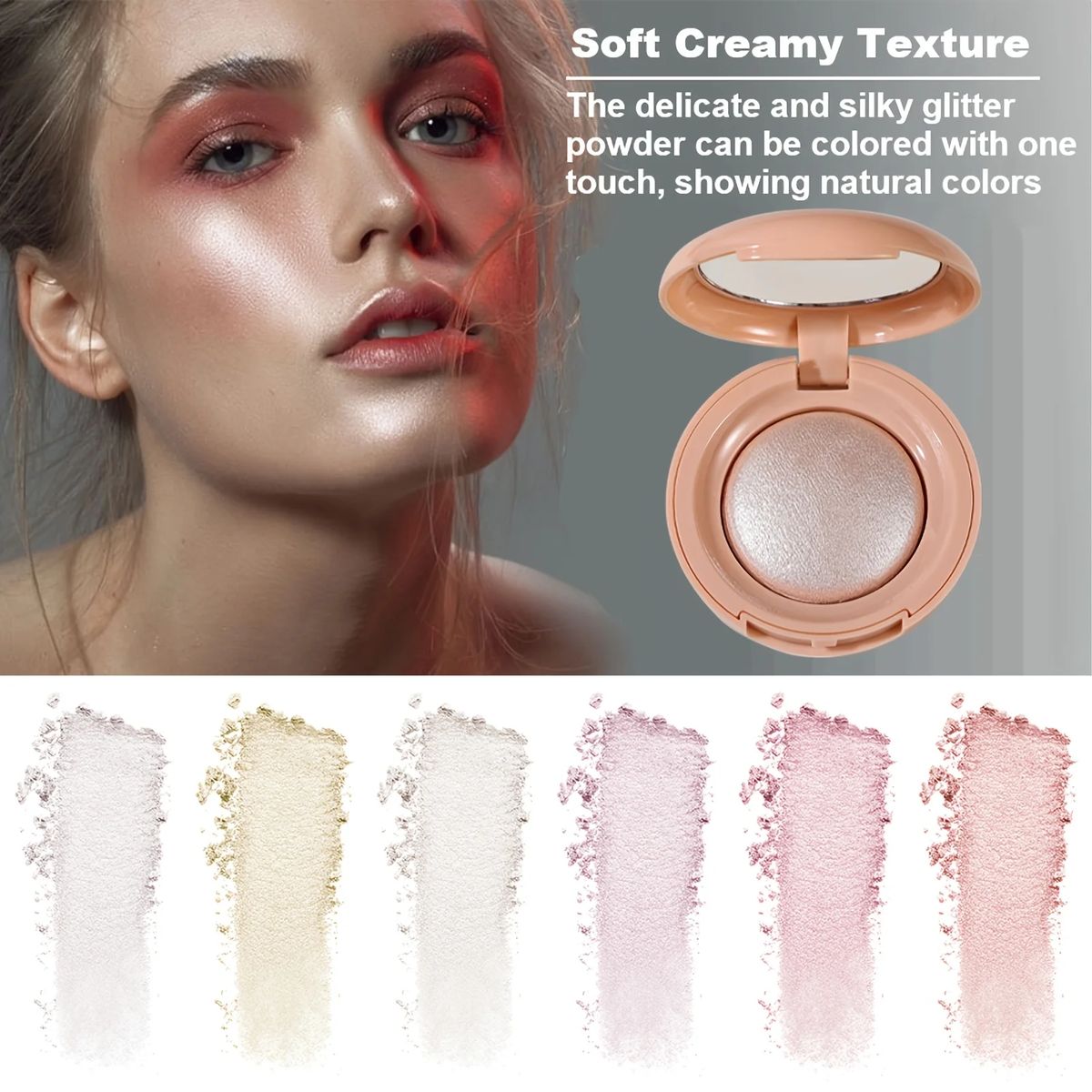 High Gloss Face Highlighter Palette with Pearl Shimmer Finish Rosawee - Women's Face 4