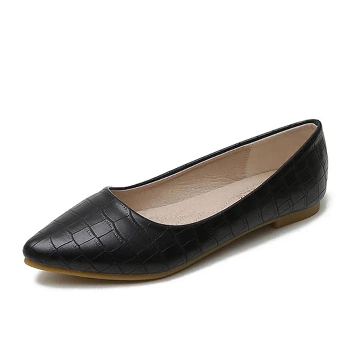 Pointed Toe Flat Shoes with Snake Pattern for Women Pointed Toe Flat Shoes with Snake Pattern for Women