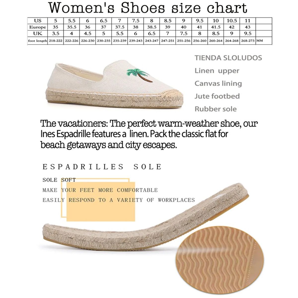 Embroidered Hemp Espadrilles for Women with Breathable Comfort