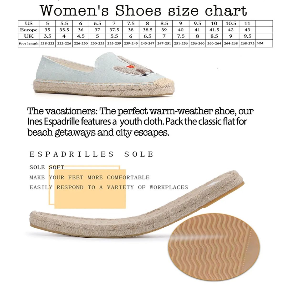 Embroidered Hemp Platform Espadrilles with Rubber Outsole
