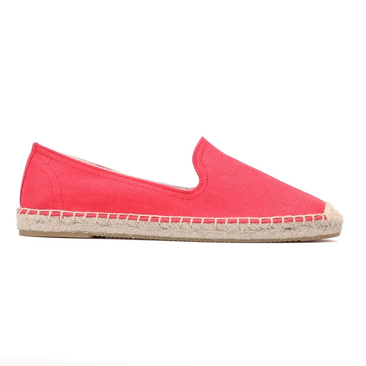 Casual Hemp Platform Flats with Rubber Sole and Stitch Detail