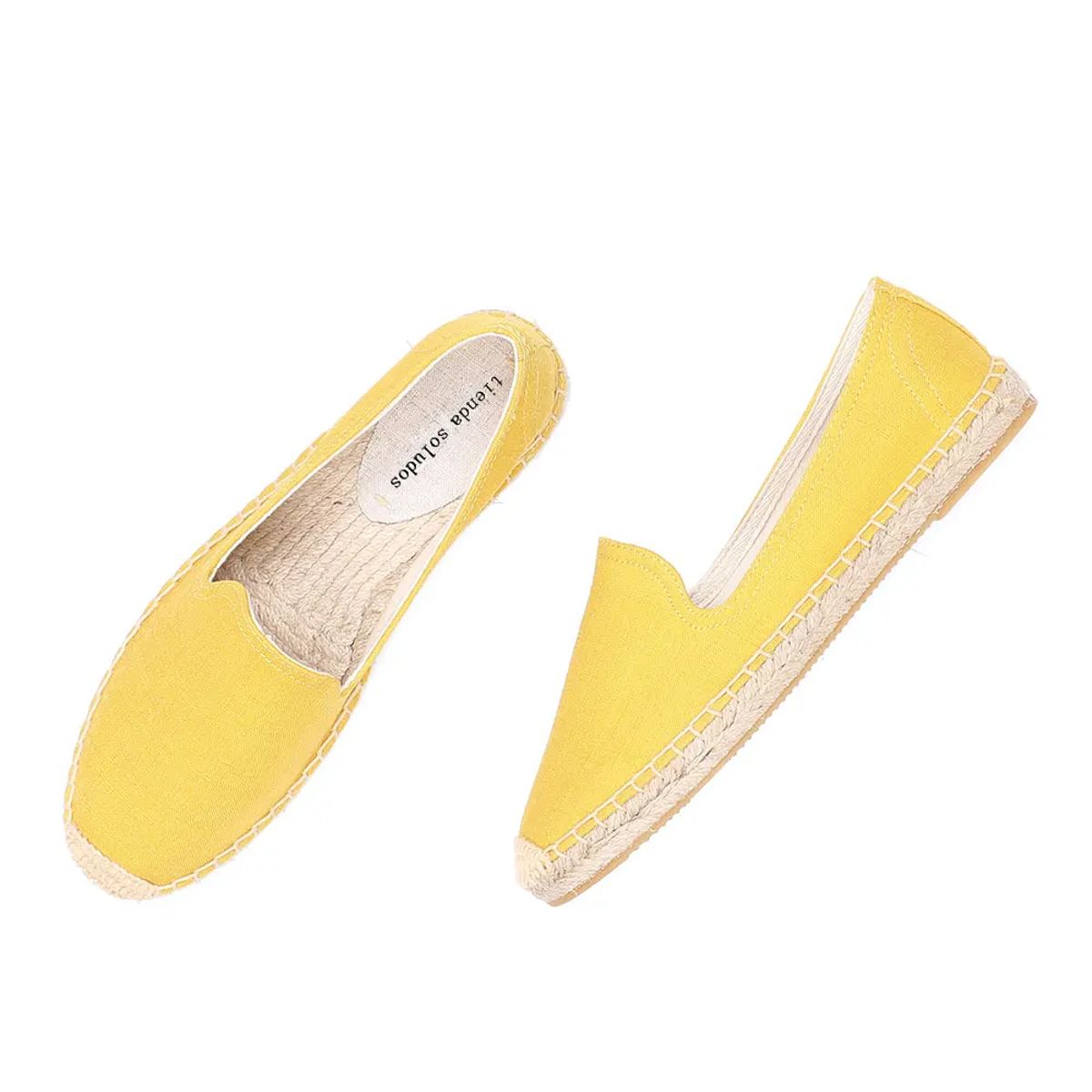 Casual Hemp Platform Flats with Rubber Sole and Stitch Detail