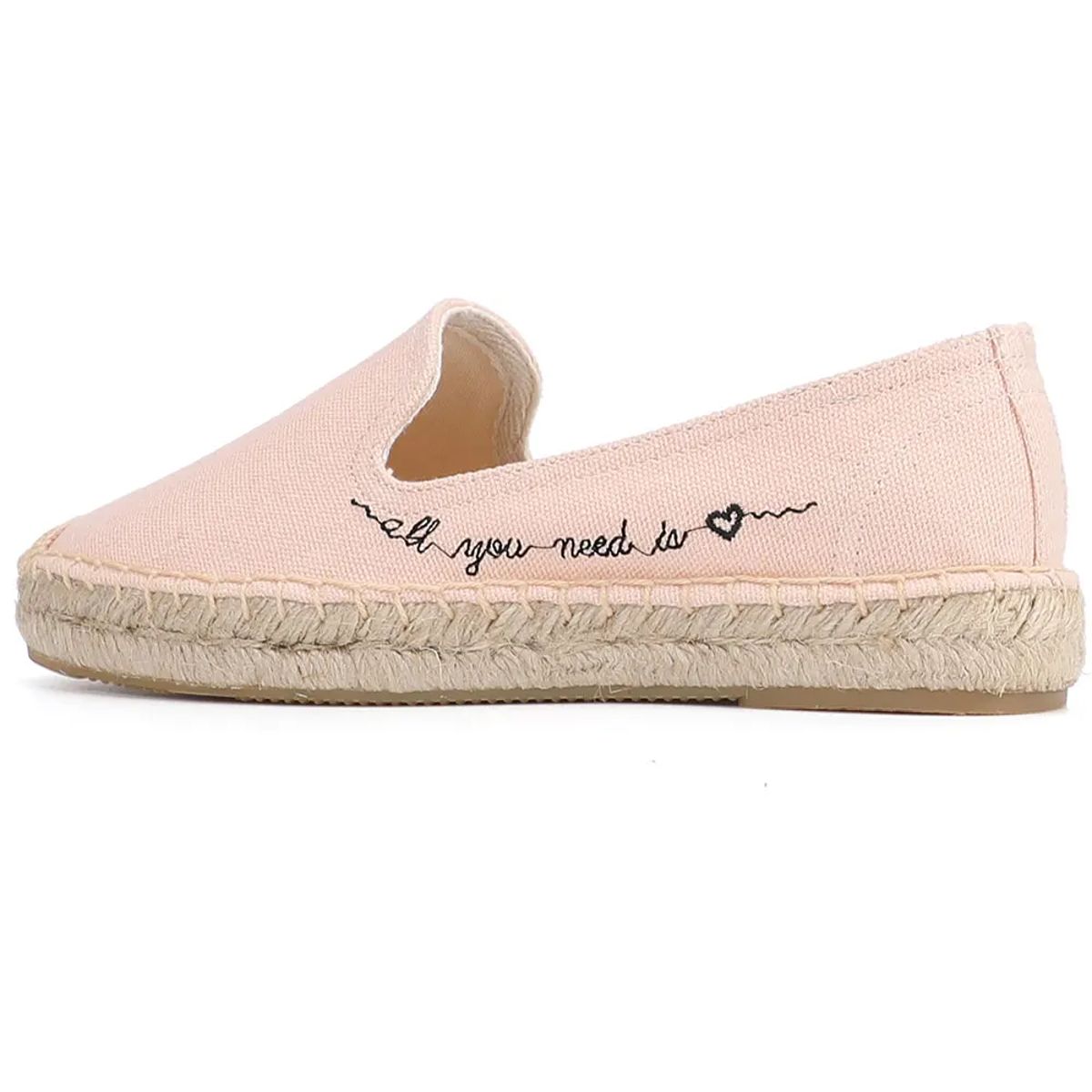 Lightweight Canvas Espadrille Flats for Women with Floral Design Dzym - Women's Espadrilles 4