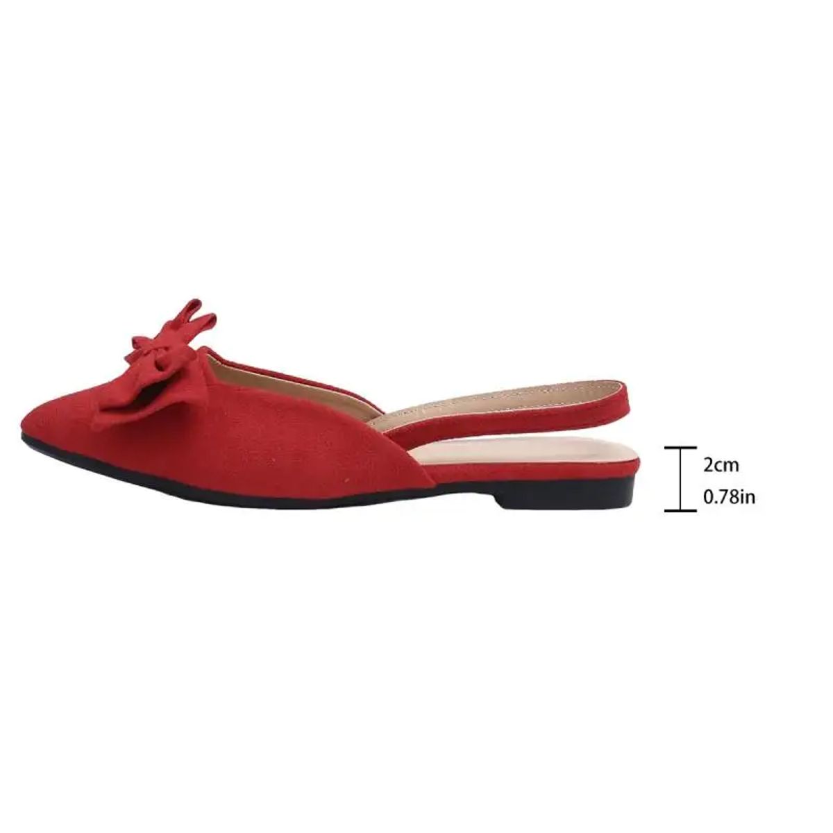 Sweet Pointed-Toe Bowknot Sandals with Flat Comfort Soles