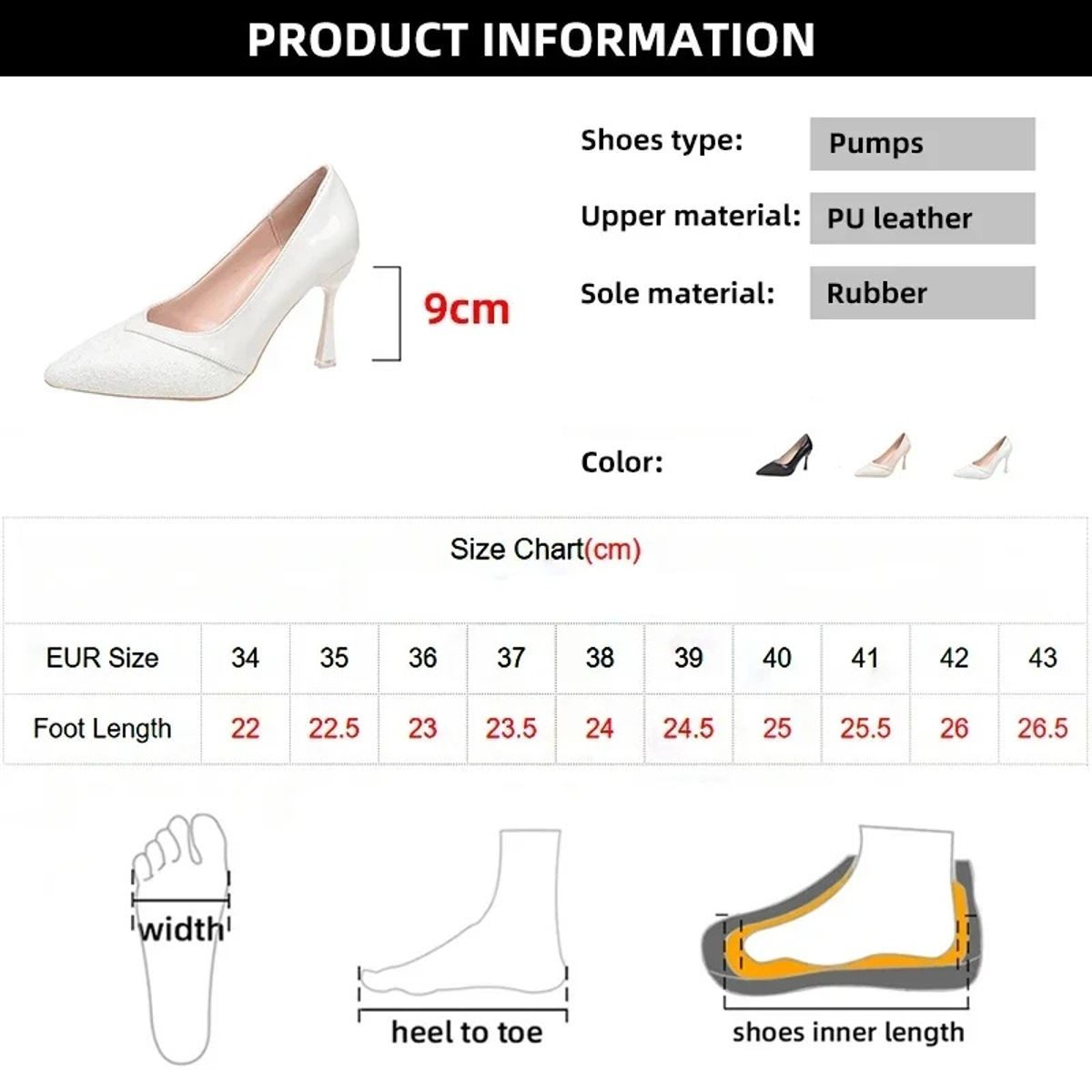 Elegant Glitter Pointed Toe Pumps with Super High Stiletto Heels