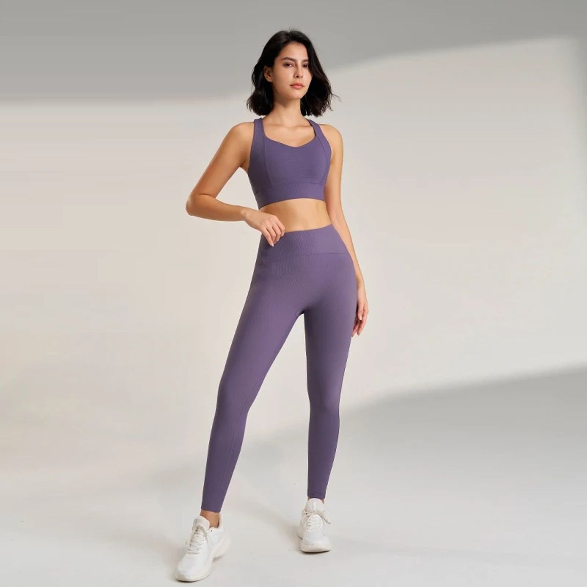 Women’s Sports Fitness Set Quick-Dry Bra and High-Waisted Pants