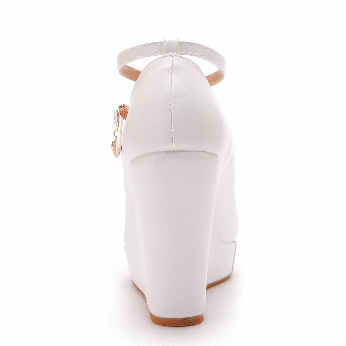 Elegant Platform Wedge Pumps with Cross Ankle Strap