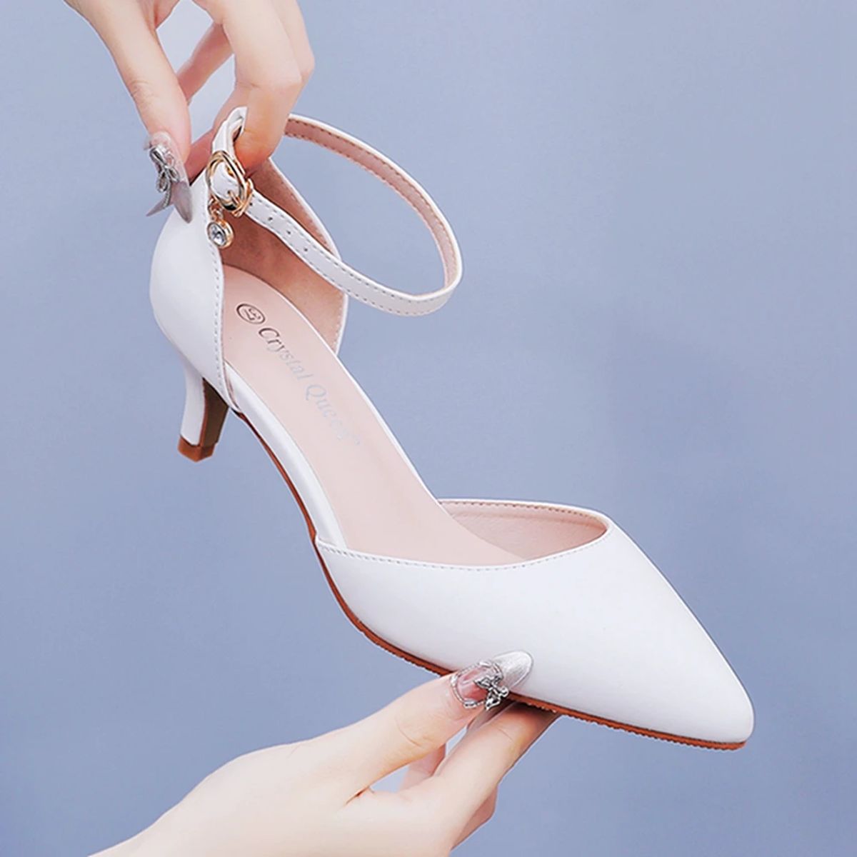 Elegant Women’s Pointed Toe Stiletto Dress Pumps with Buckle Strap Elegant Women’s Pointed Toe Stiletto Dress Pumps with Buckle Strap