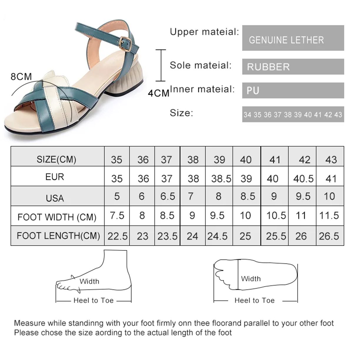 Genuine Leather Roman Gladiator Sandals with Buckle Strap