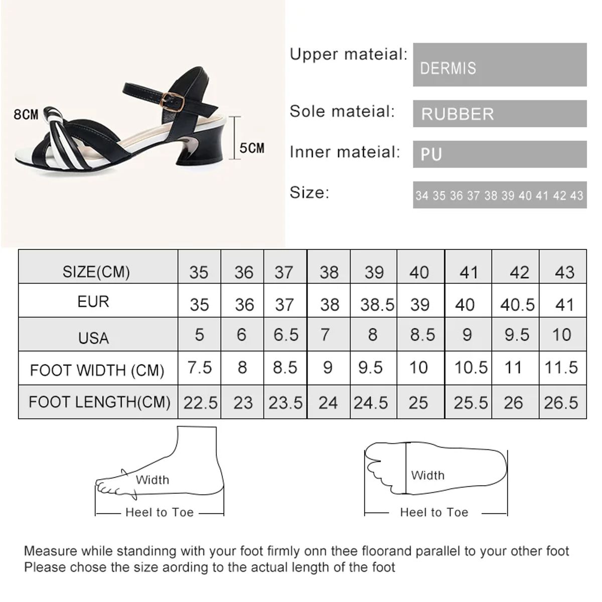 Aiyuqi - Women's Mid-Heel Sandals 4