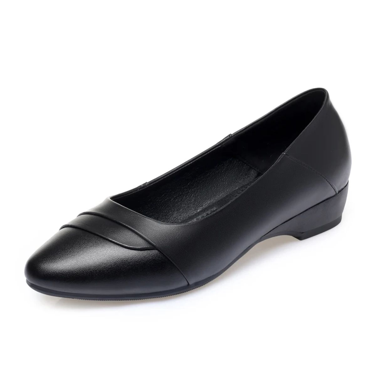 Elegant Genuine Leather Slip-On Pumps with Square Heel Comfort Aiyuqi - Women's Pumps