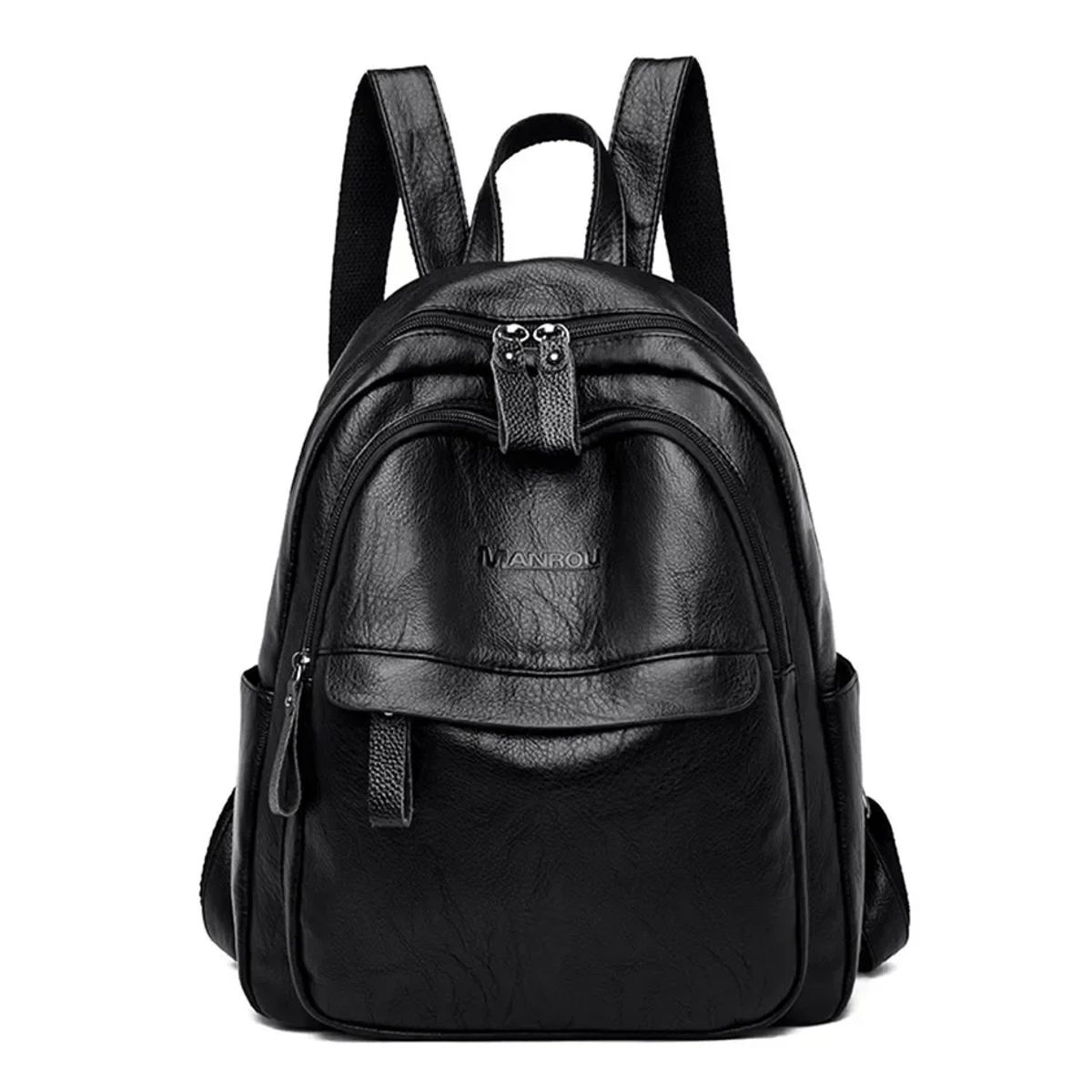 Stylish Women’s Leather Backpack with Large Capacity and Compartments