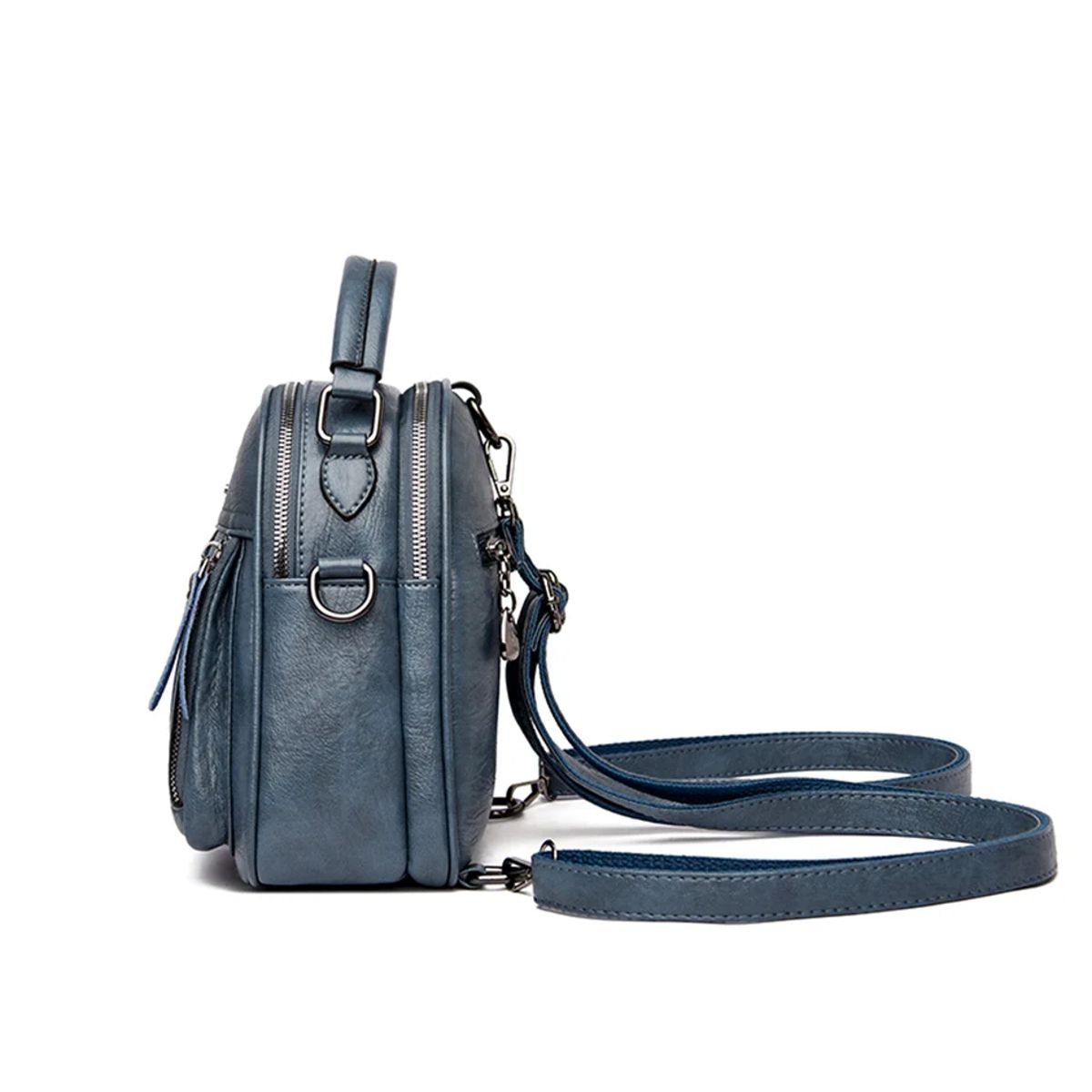 Stylish 4-in-1 Leather Backpack with Multifunctional Shoulder Bag