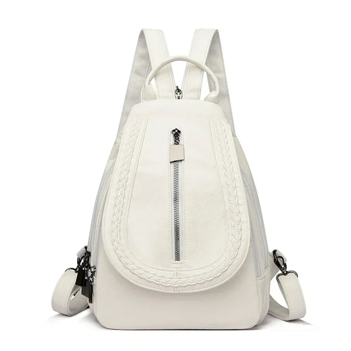 Vintage Soft Leather Backpack with Crossbody and Shoulder Straps Vintage Soft Leather Backpack with Crossbody and Shoulder Straps
