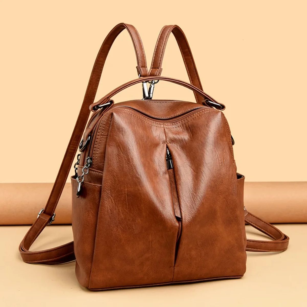 Stylish PU Leather Women’s Backpack Tote for Daily Travel