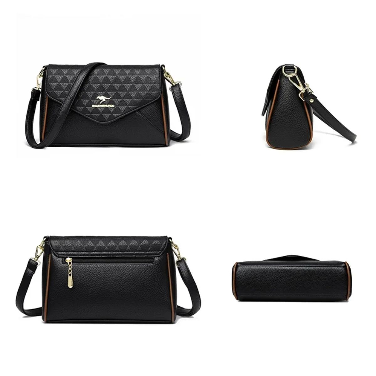 Elegant Leather Shoulder Crossbody Bag for Women Daily Use