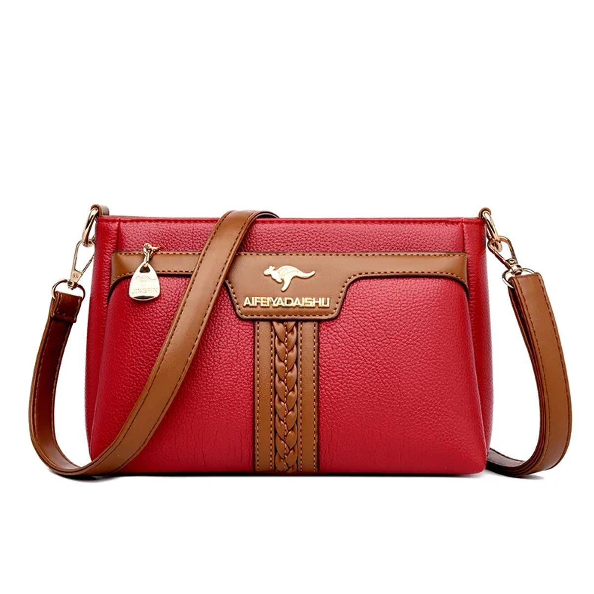 Elegant Leather Shoulder Messenger Bag with Stylish Crossbody Design