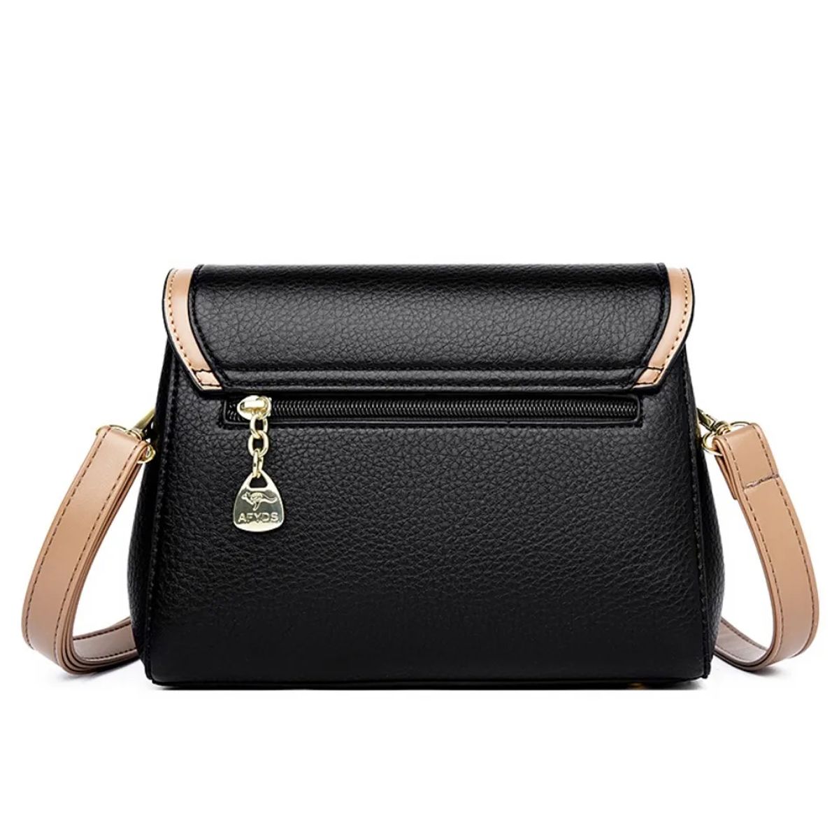 Two-Strap PU Leather Shoulder Crossbody Bag for Women